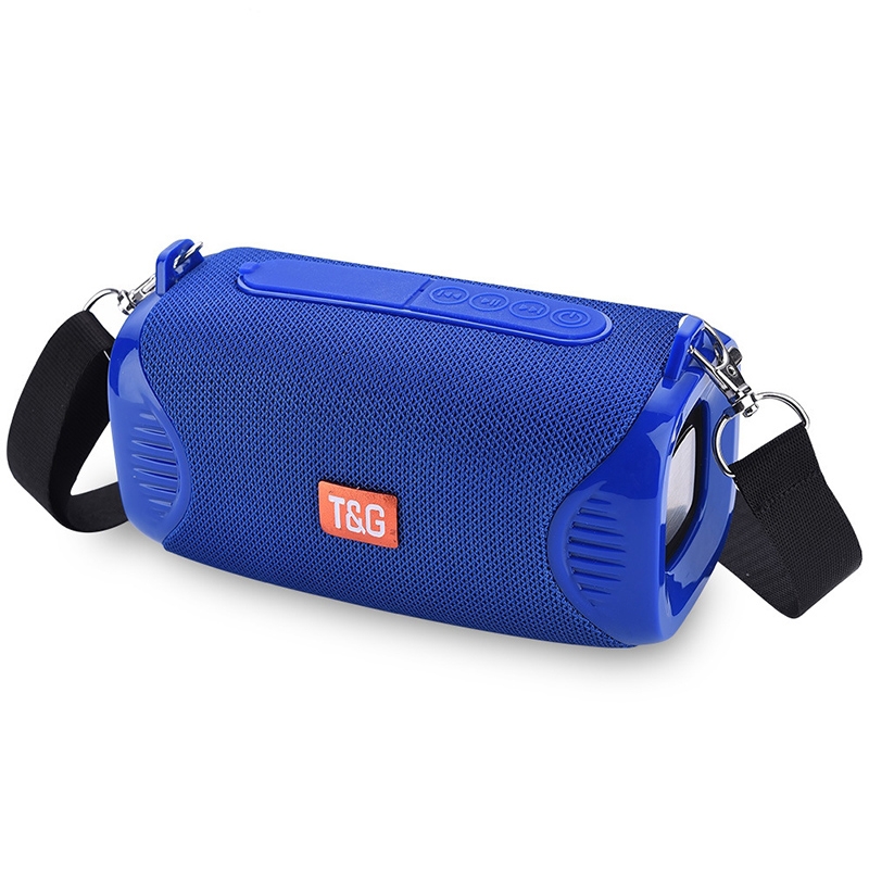 T&G TG532 10W Wireless Bluetooth Speaker Waterproof Portable Outdoor Mini Column Box Loudspeaker with FM Radio(Blue) - Shopkiz.com