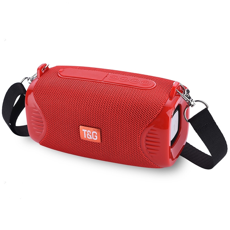 T&G TG532 10W Wireless Bluetooth Speaker Waterproof Portable Outdoor Mini Column Box Loudspeaker with FM Radio(Red) - Shopkiz.com