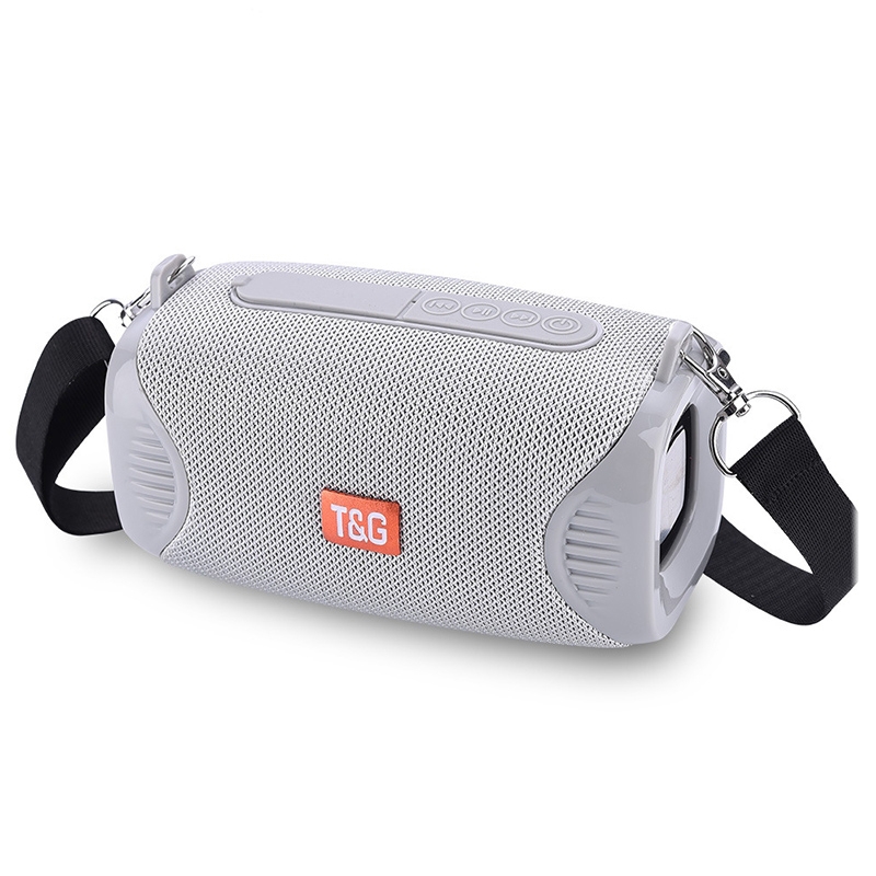T&G TG532 10W Wireless Bluetooth Speaker Waterproof Portable Outdoor Mini Column Box Loudspeaker with FM Radio(Gray) - Shopkiz.com