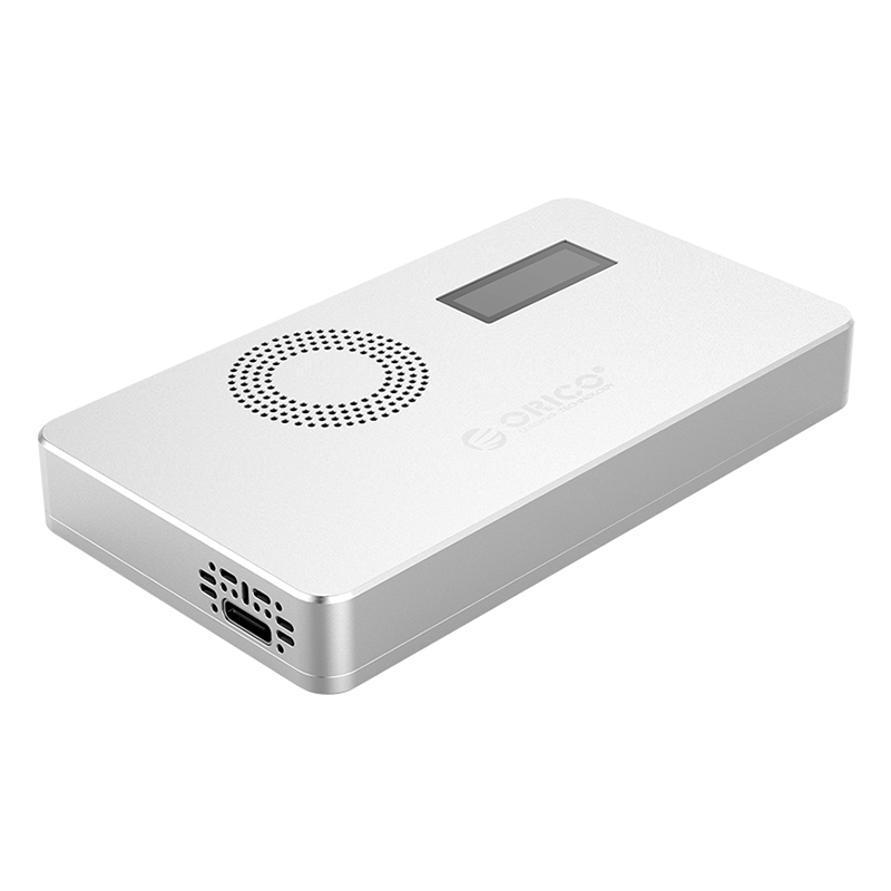 ORICO M2PX-C3 M. 2 + Fan + Display Hard Disk Box(Silver) - Shopkiz.com