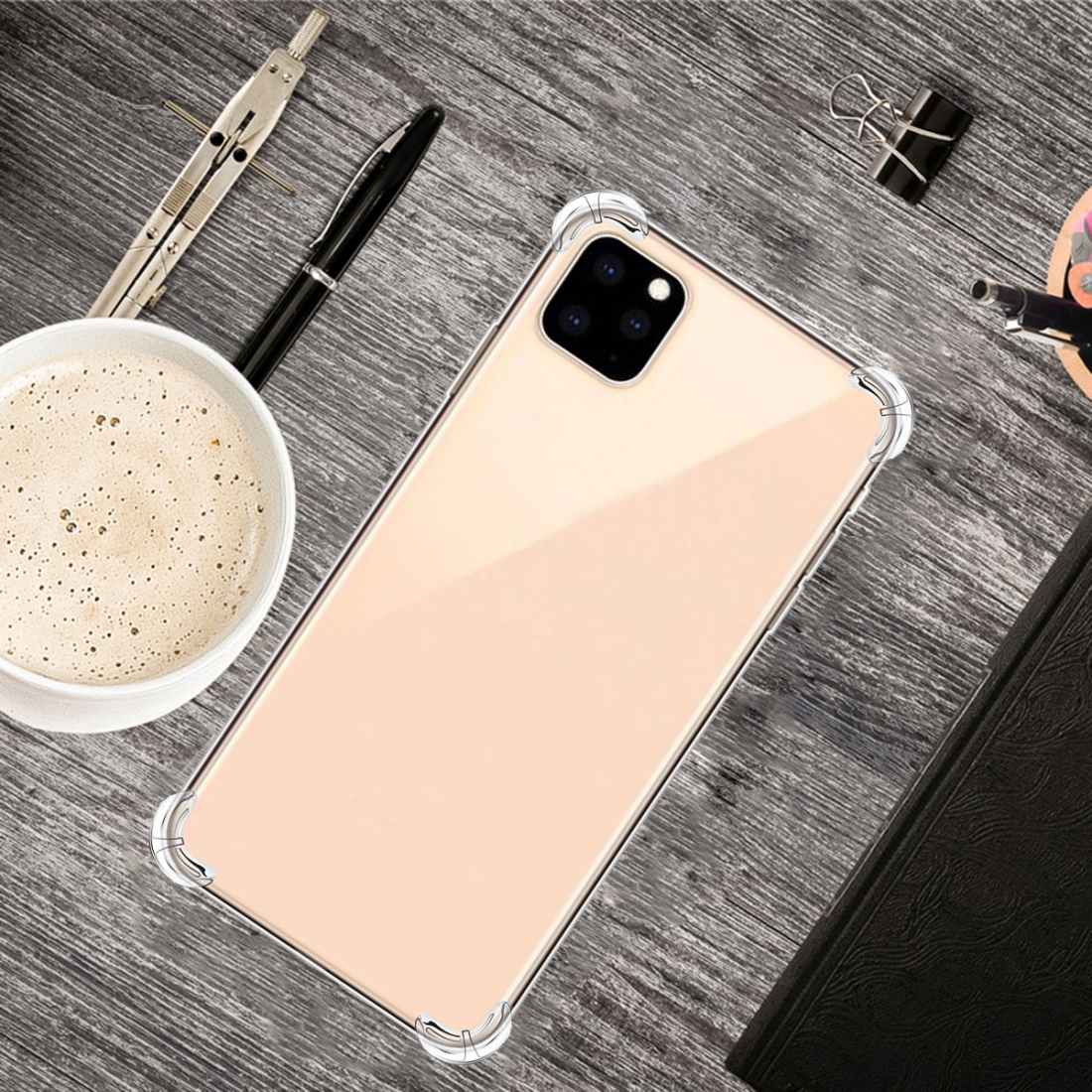 For iPhone 12 / 12 Pro Four-Corner Anti-Drop Ultra-Thin Transparent TPU Phone Case(Transparent) - Shopkiz.com