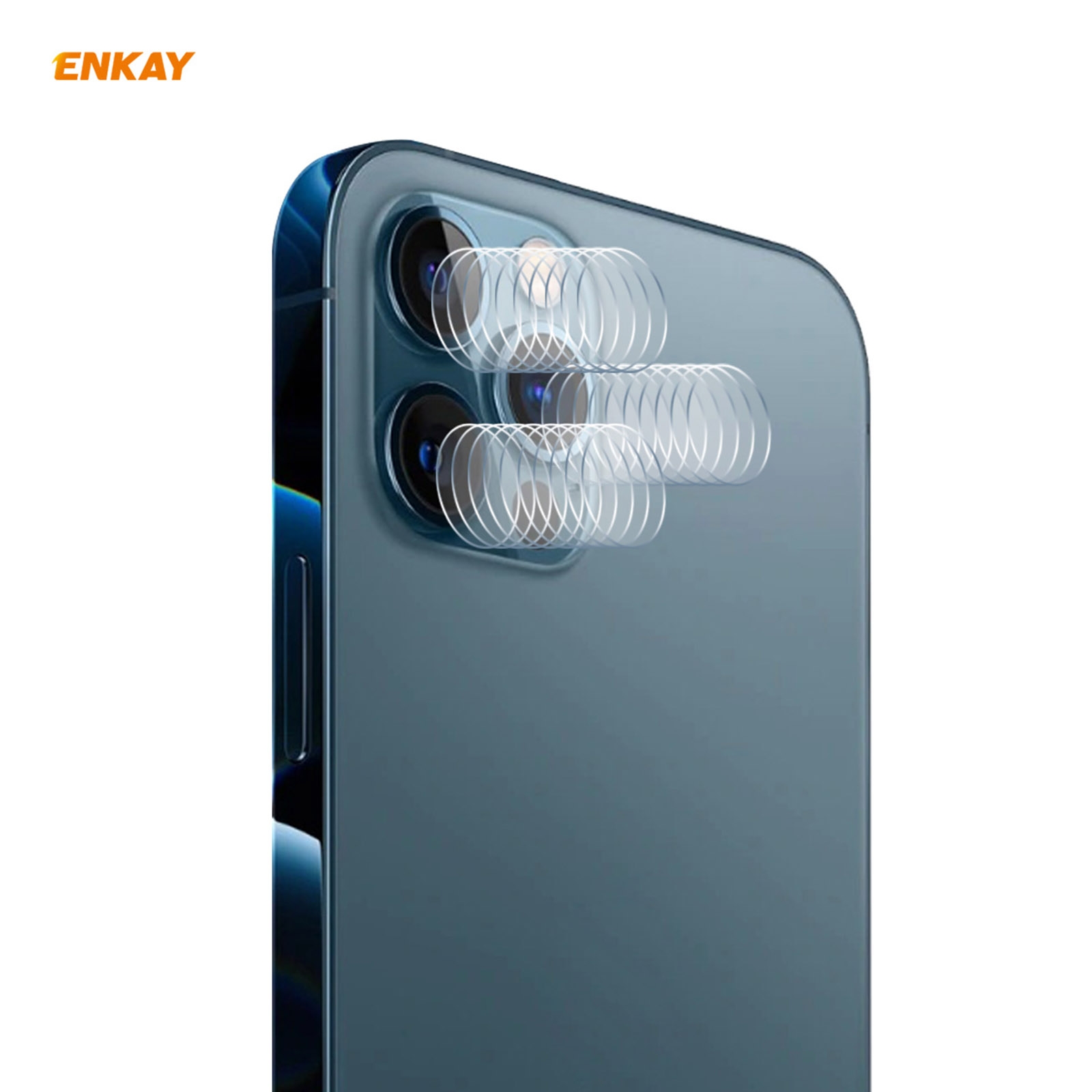 10 Set For iPhone 12 Pro / 12 Pro Max ENKAY Hat-Prince 0.2mm 9H 2.15D Round Edge Rear Camera Lens Tempered Glass Film 3pcs/Set - Shopkiz.com