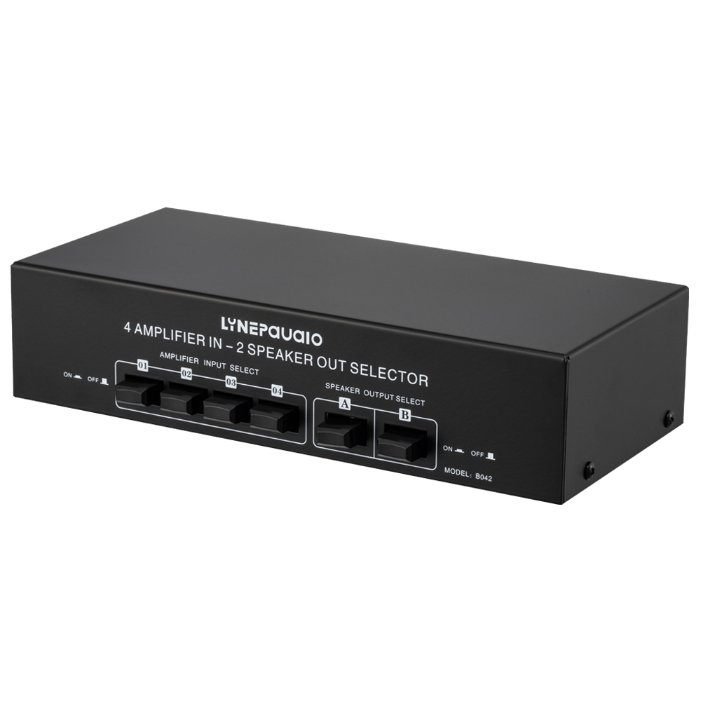 B042 4-in 2-out Power Amplifier Sound Switcher Loudspeaker Switch Distributor, 300W Per Channel Lossless Sound Quality - Shopkiz.com