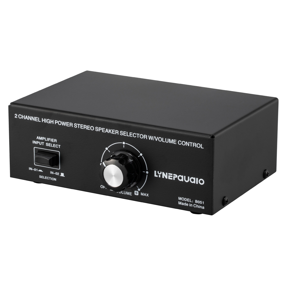 B051 2 Input And 1 Output Power Amplifier And Speaker Selection Switcher Output With Volume Adjustment 2 Power Amplifiers Audio Switcher Switch
