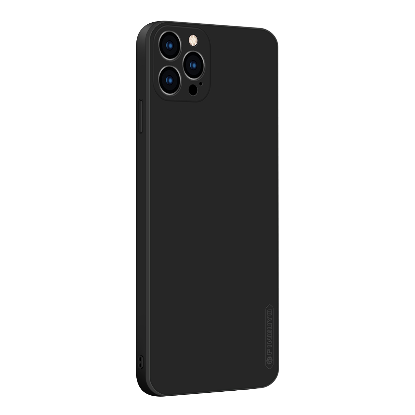For iPhone 12 Pro Max PINWUYO Touching Series Liquid Silicone TPU Shockproof Case(Black) - Shopkiz.com