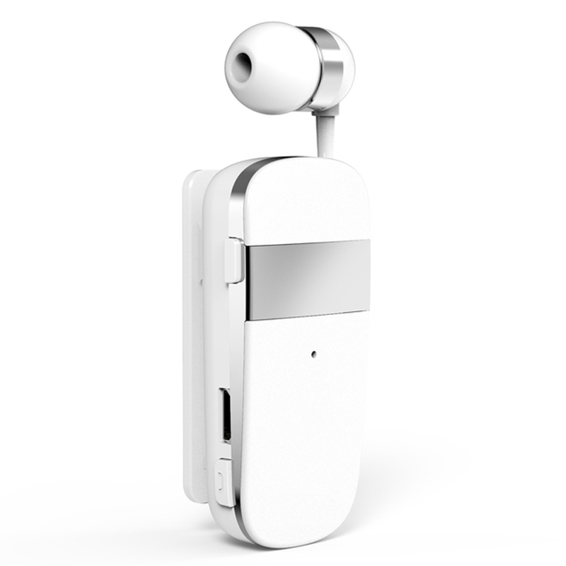 K53 Stereo Wireless Bluetooth Headset Calls Remind Vibration Wear-Clip Driver Auriculares Earphone For Phone(White) - Shopkiz.com