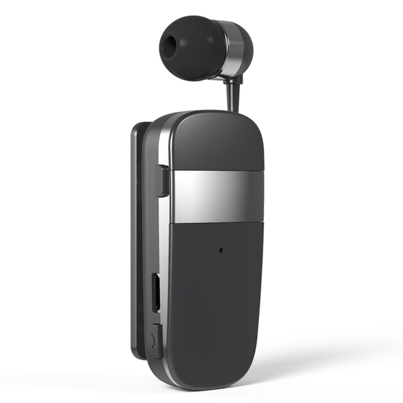 K53 Stereo Wireless Bluetooth Headset Calls Remind Vibration Wear-Clip Driver Auriculares Earphone For Phone(Gray) - Shopkiz.com
