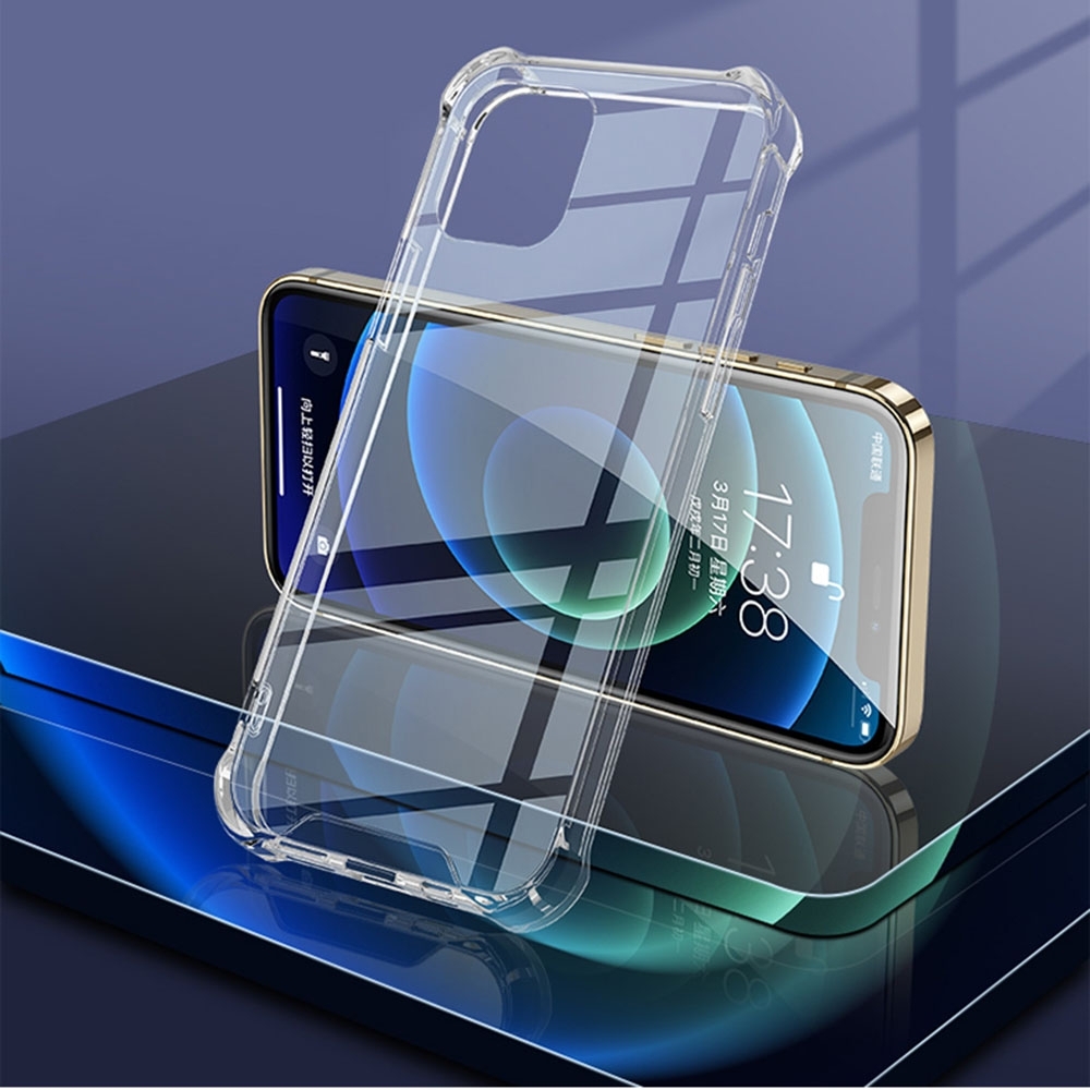 For iPhone 13 Four Corner Airbag Shockproof TPU + Acrylic Case(Transparent) - Shopkiz.com