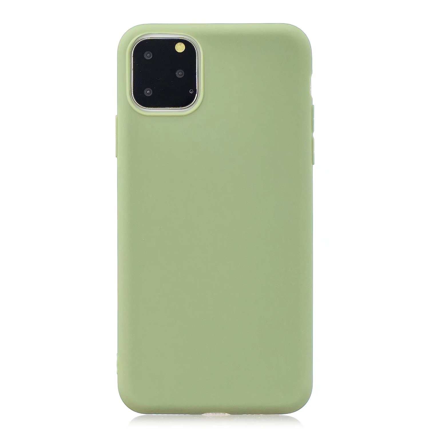 For iPhone 13 Solid Color Frosted TPU Phone Case(Green tea) - Shopkiz.com