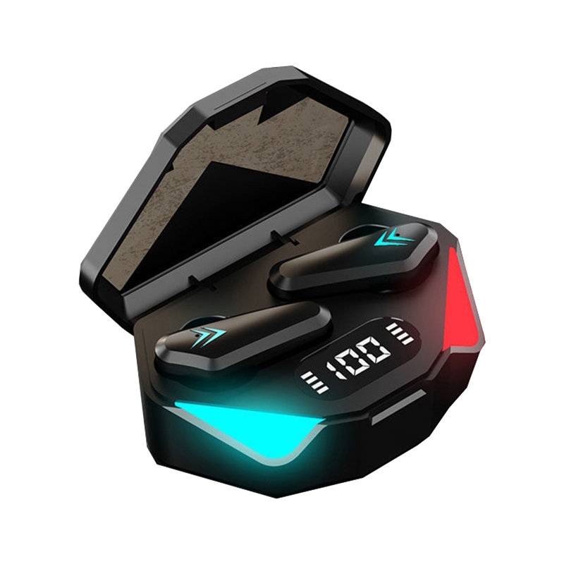 TWS-Y04 Bluetooth 5.0 TWS Binaural True Stereo Touch Control Gaming Earphone with LED Charging Case(Black) - Shopkiz.com