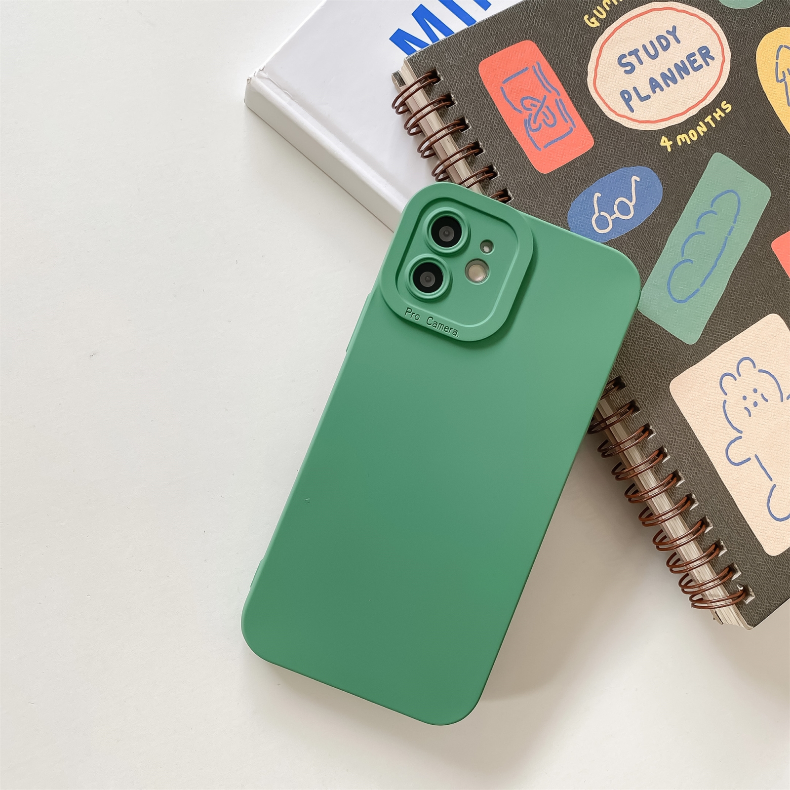 For iPhone 11 Pro Straight Side Liquid Silicone Phone Case (Green) - Shopkiz.com
