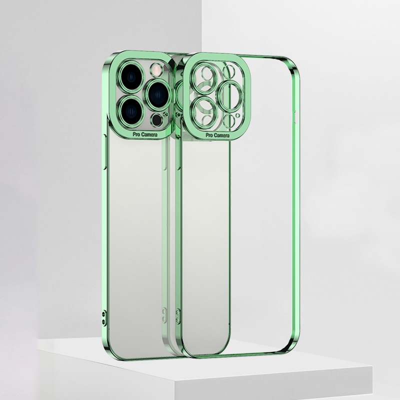 For iPhone 12 Electroplating TPU Phone Case(Green) - Shopkiz.com
