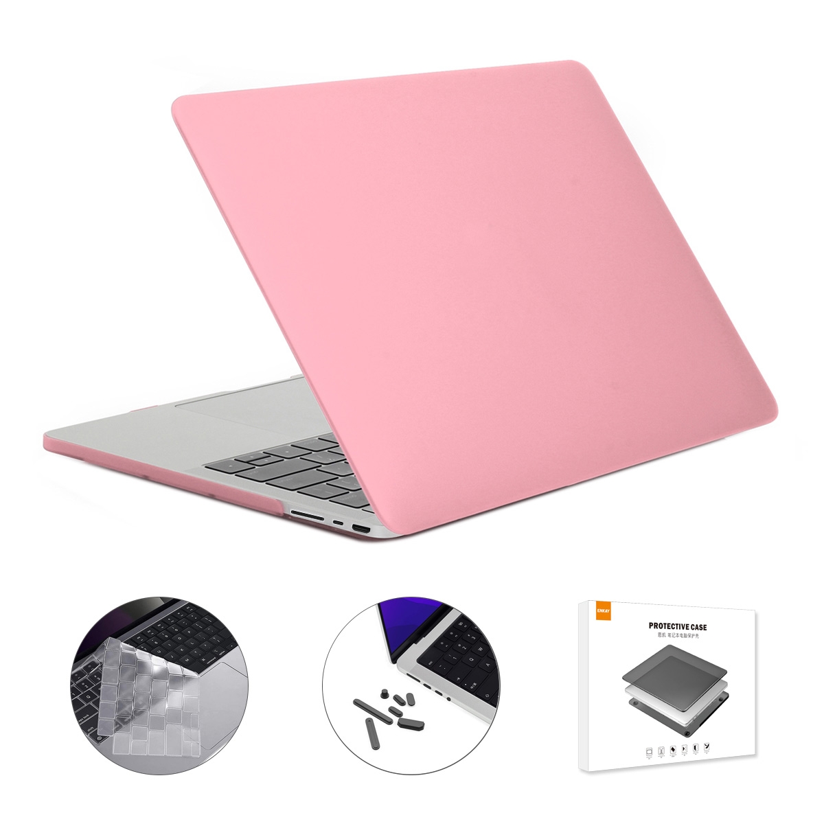ENKAY Hat-Prince 3 in 1 Matte Laptop Protective Case + TPU Keyboard Film + Anti-dust Plugs Set for MacBook Pro 16.2 inch A2485 2021/A2880 2023,