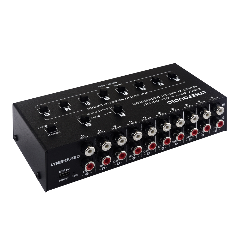 2 In 8 Out RCA Audio Frequency Signal Select Switch Distributor - Shopkiz.com