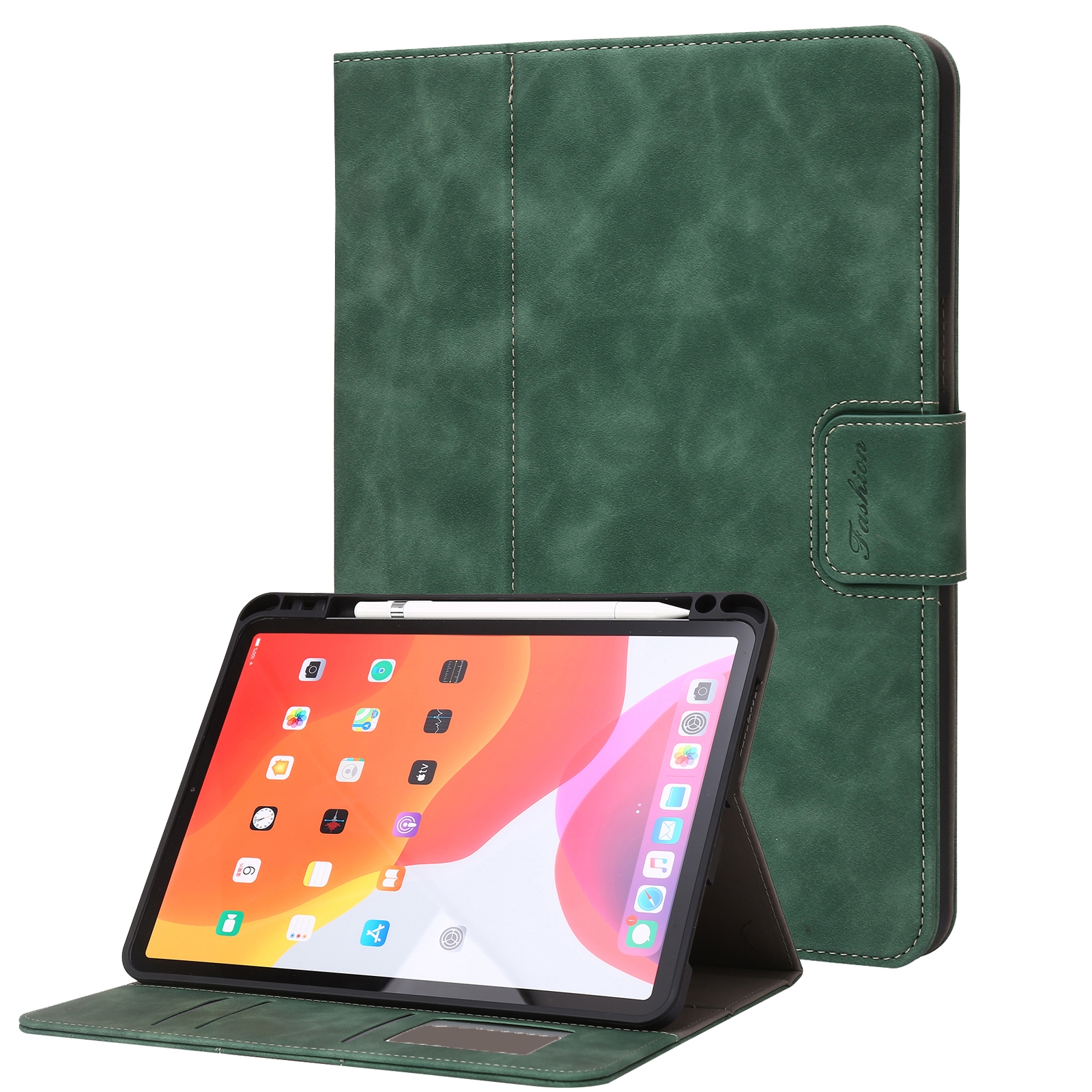 For iPad Pro 11 2022 / 2021 / 2020 / 2018 Calf Texture Horizontal Flip Leather Tablet Case(Blue) - Shopkiz.com