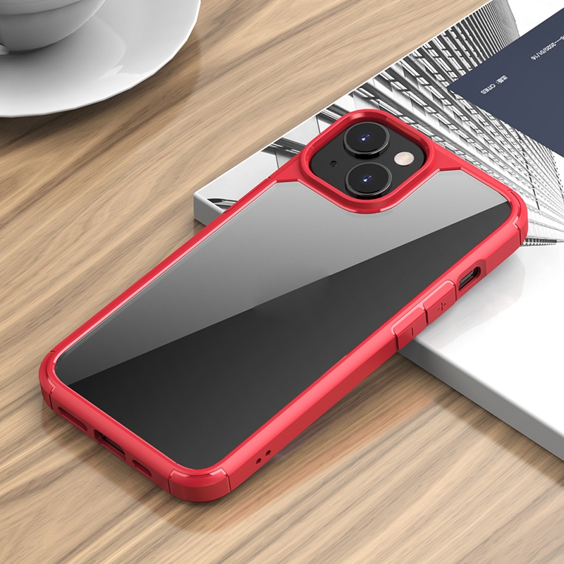 For iPhone 14 TPU + PC Phone Case (Red) - Shopkiz.com