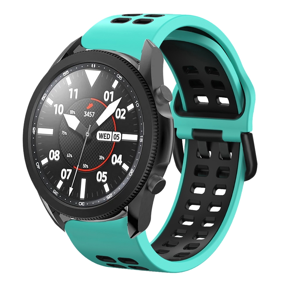 For Samsung Galaxy Watch 5 Pro  45mm 20mm Breathable Two-Color Silicone Watch Band(Water Duck+Black)