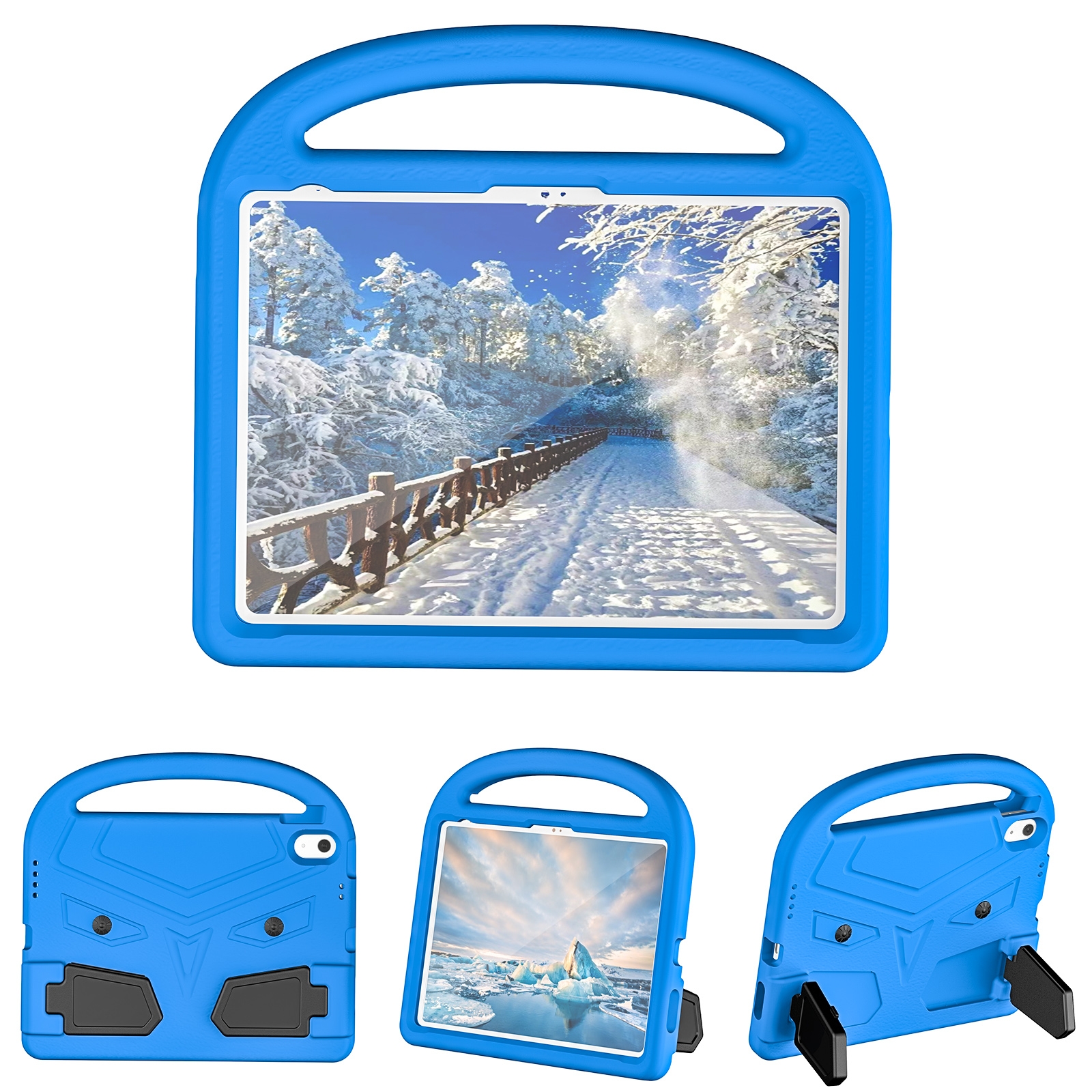 For iPad 2025 / 2022 Sparrow Style Shockproof Kickstand EVA Tablet Case(Blue) - Shopkiz.com
