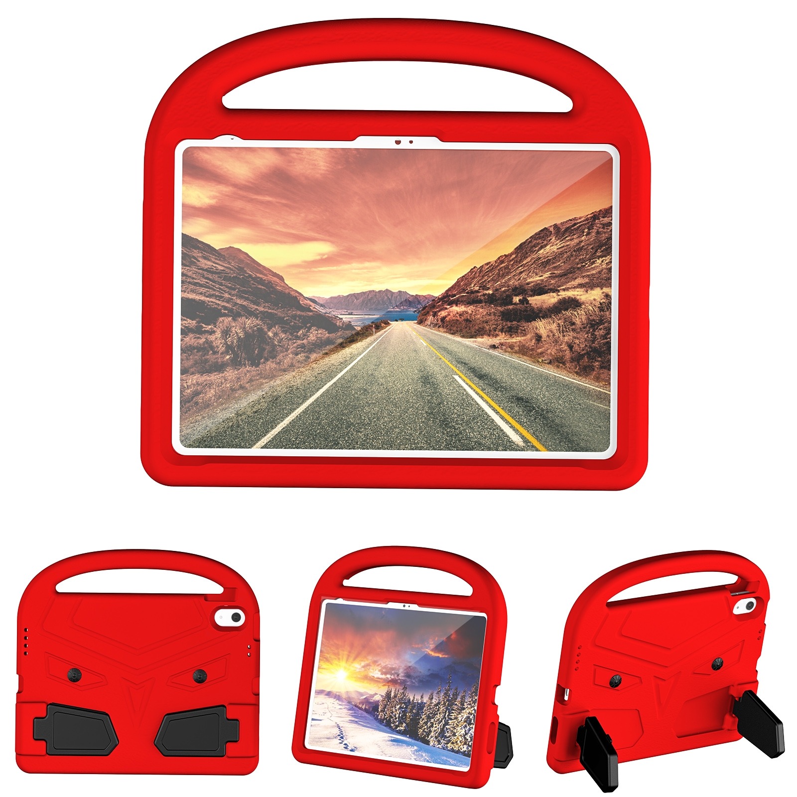 For iPad 2025 / 2022 Sparrow Style Shockproof Kickstand EVA Tablet Case(Red) - Shopkiz.com