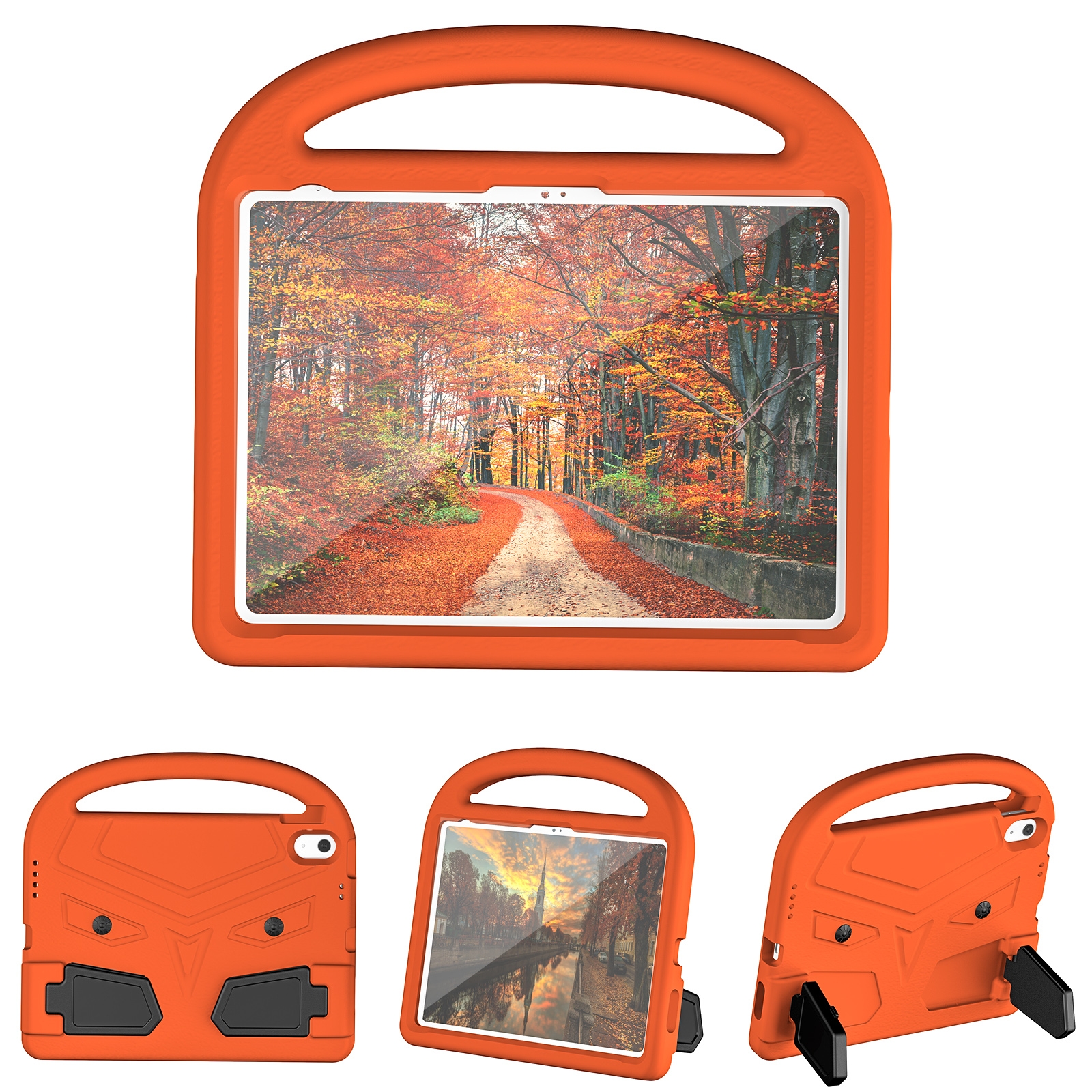 For iPad 2025 / 2022 Sparrow Style Shockproof Kickstand EVA Tablet Case(Orange) - Shopkiz.com