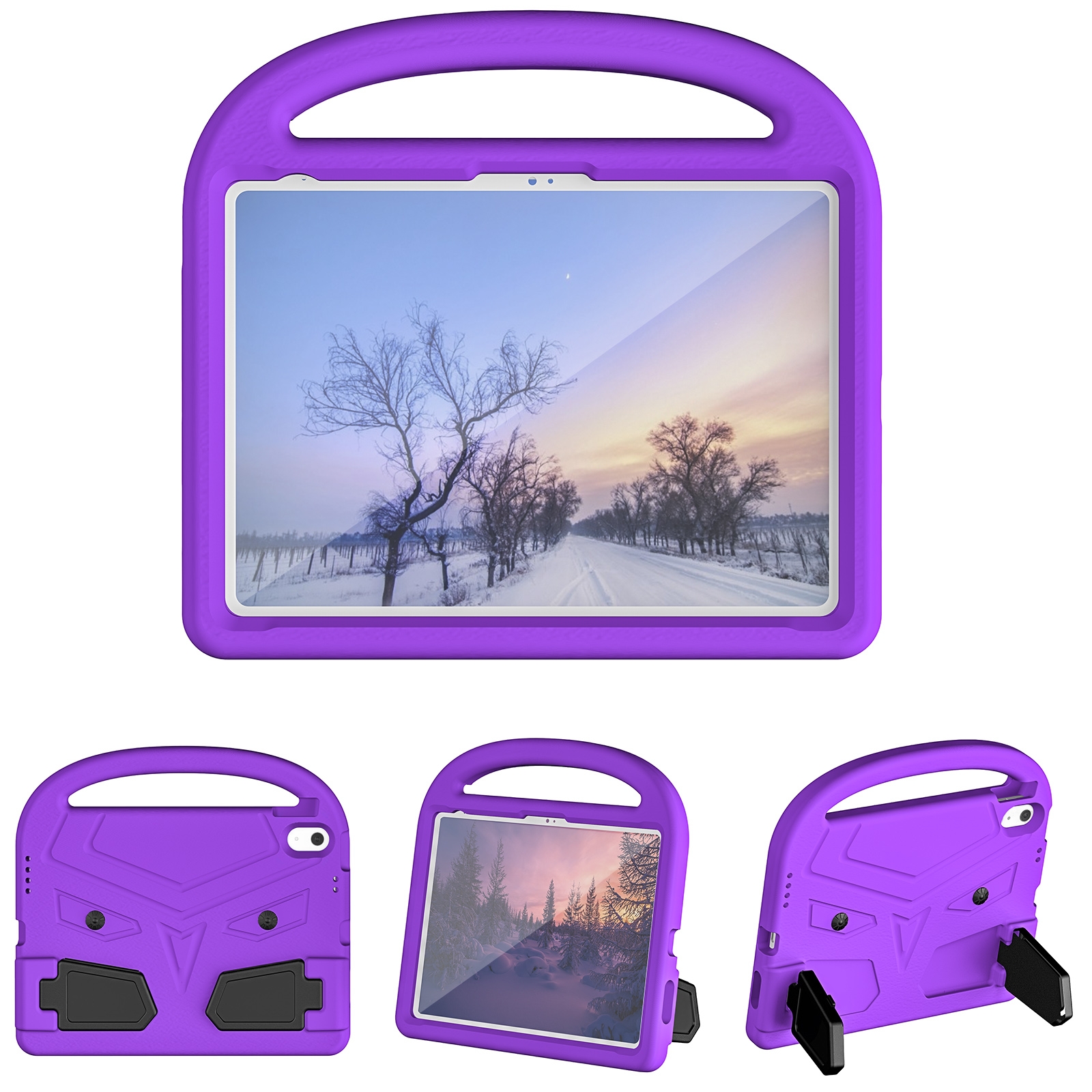 For iPad 2025 / 2022 Sparrow Style Shockproof Kickstand EVA Tablet Case(Purple) - Shopkiz.com