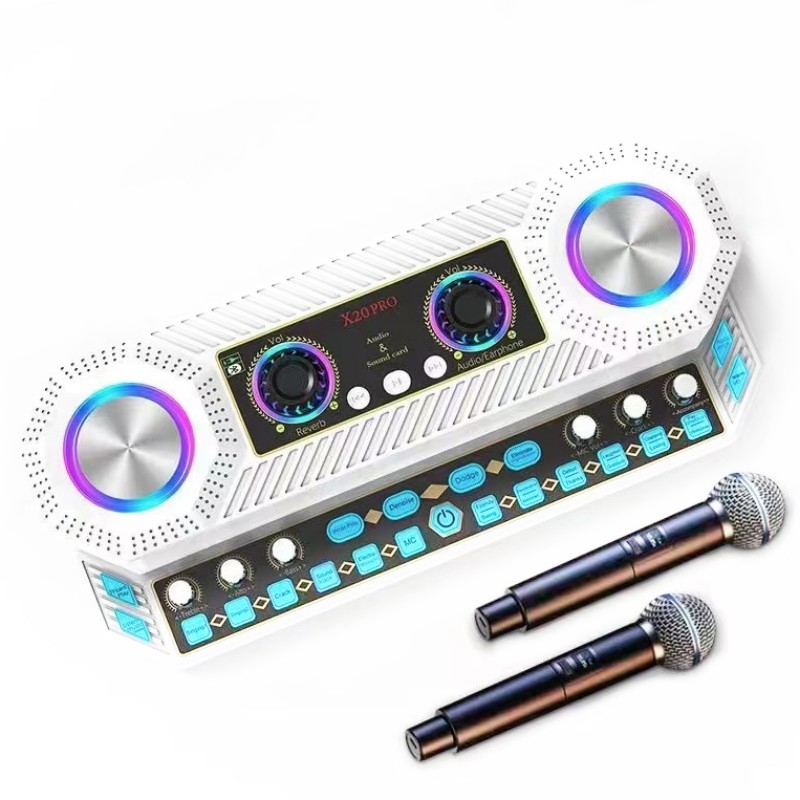 X20 Multifunction Singing Sound Card Audio Machine Square Dance Karaoke Wireless Bluetooth Speaker - Shopkiz.com