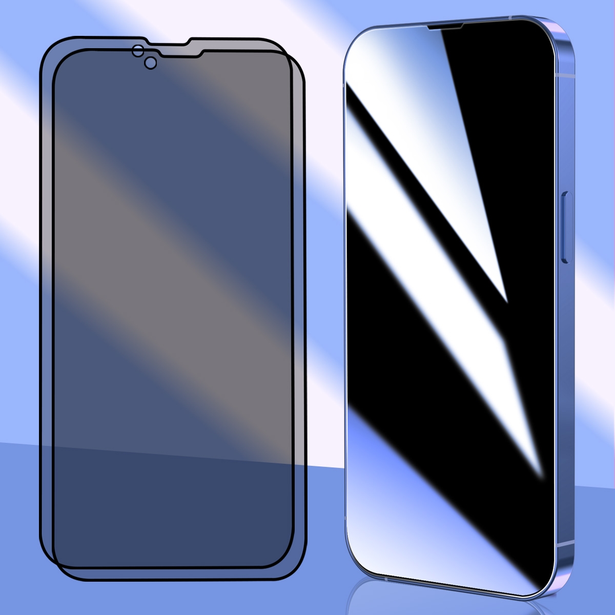 For iPhone 14 / 13 Pro / 13 2pcs ENKAY Hat-Prince 25 Degree Privacy 8K UHD AGC Tempered Glass Film - Shopkiz.com