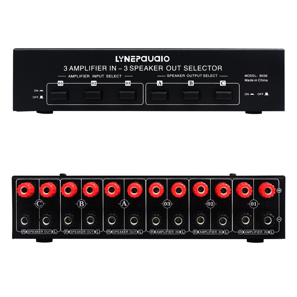 B036 3 Input 3 Output Power Amplifier And Speaker Switcher Speaker Switch Splitter Comparator - Shopkiz.com