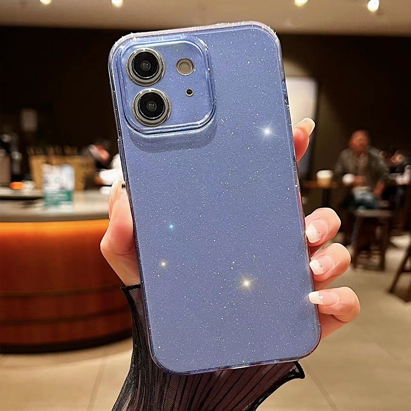 For iPhone 11 Jelly Glitter Solid Color TPU Phone Case(Blue) - Shopkiz.com