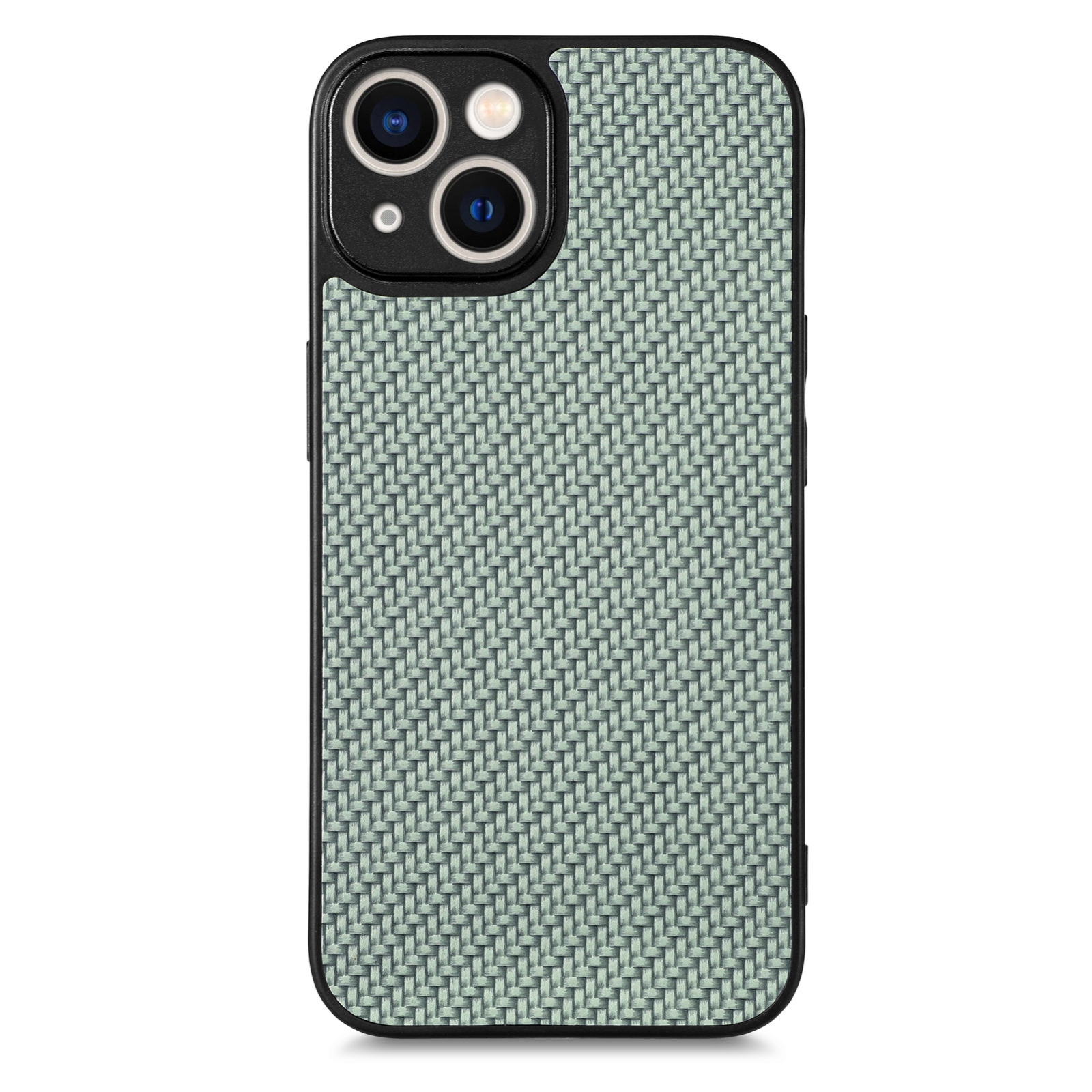 For iPhone 13 Pro Max Carbon Fiber Texture Leather Back Phone Case(Green) - Shopkiz.com