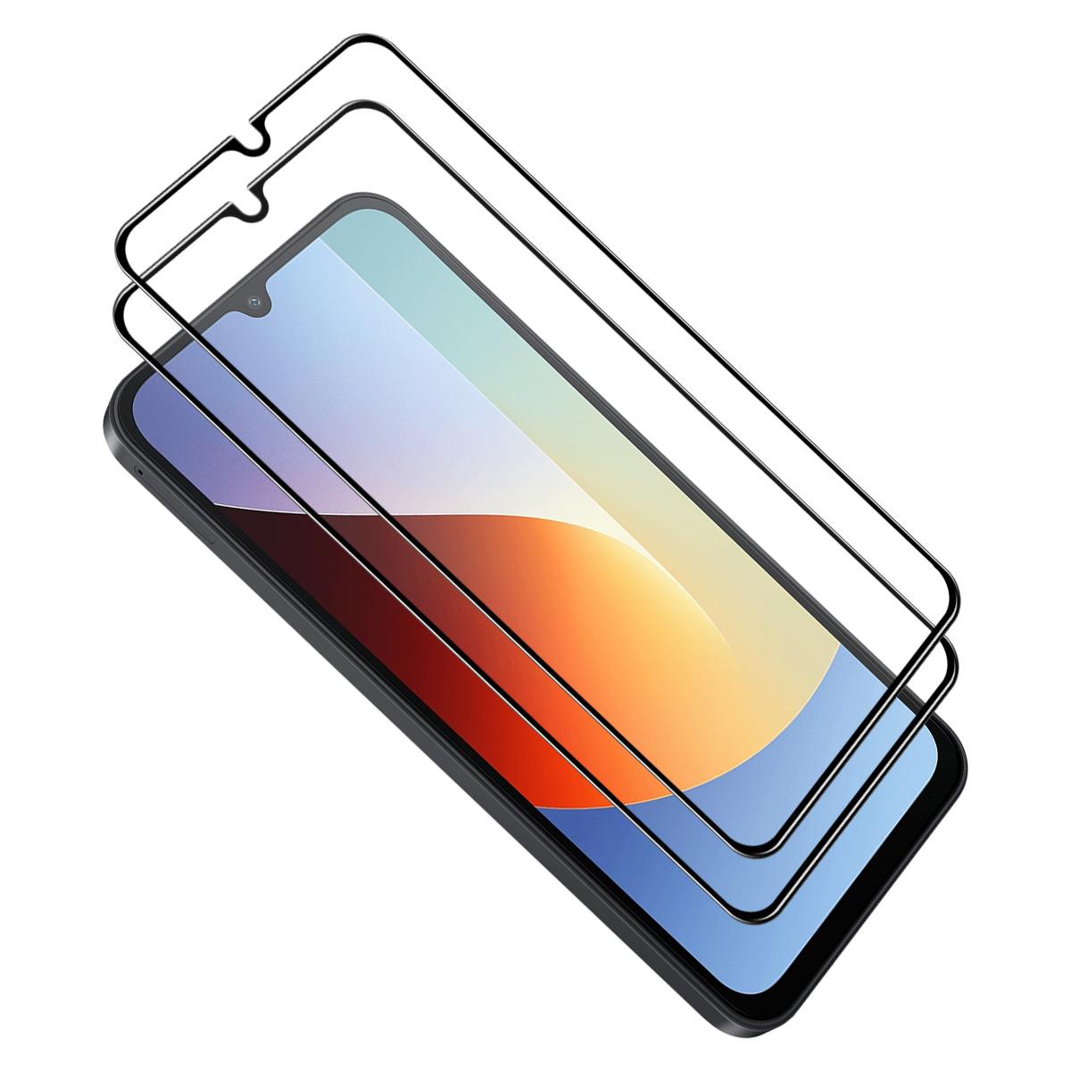 For Redmi 17C 4G 2pcs ENKAY Hat-Prince Full Glue High Aluminum-silicon Tempered Glass Film - Shopkiz.com