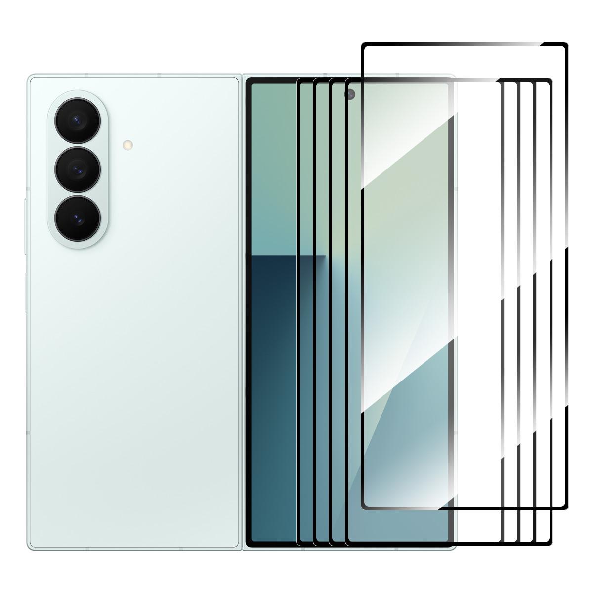 For Galaxy Z Fold7 5G Outer Screen 5pcs ENKAY Hat-Prince Full Glue High Aluminum-silicon Tempered Glass Film - Shopkiz.com