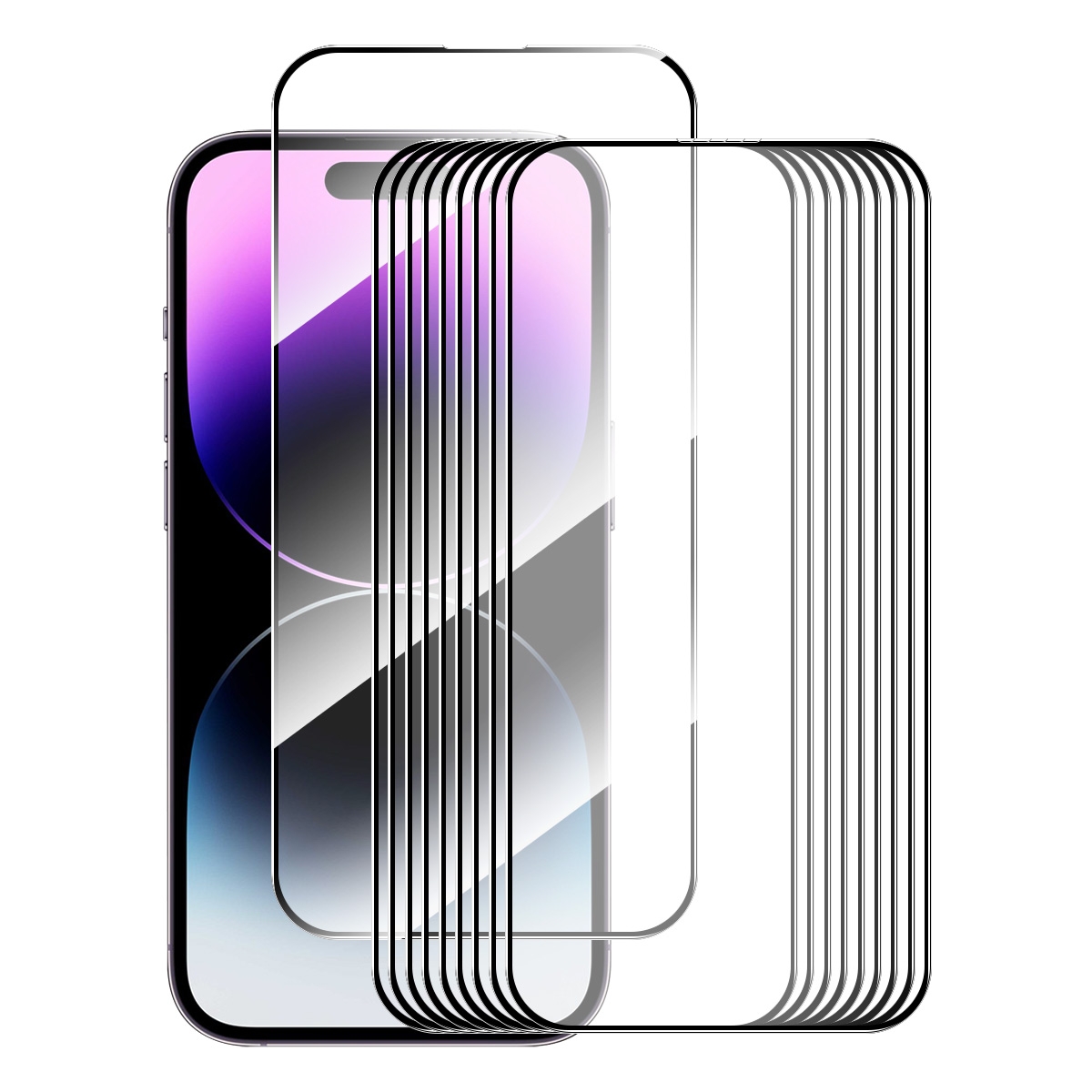 For iPhone 16 Pro 10pcs ENKAY Full Glue High Aluminum-silicon Tempered Glass Film - Shopkiz.com
