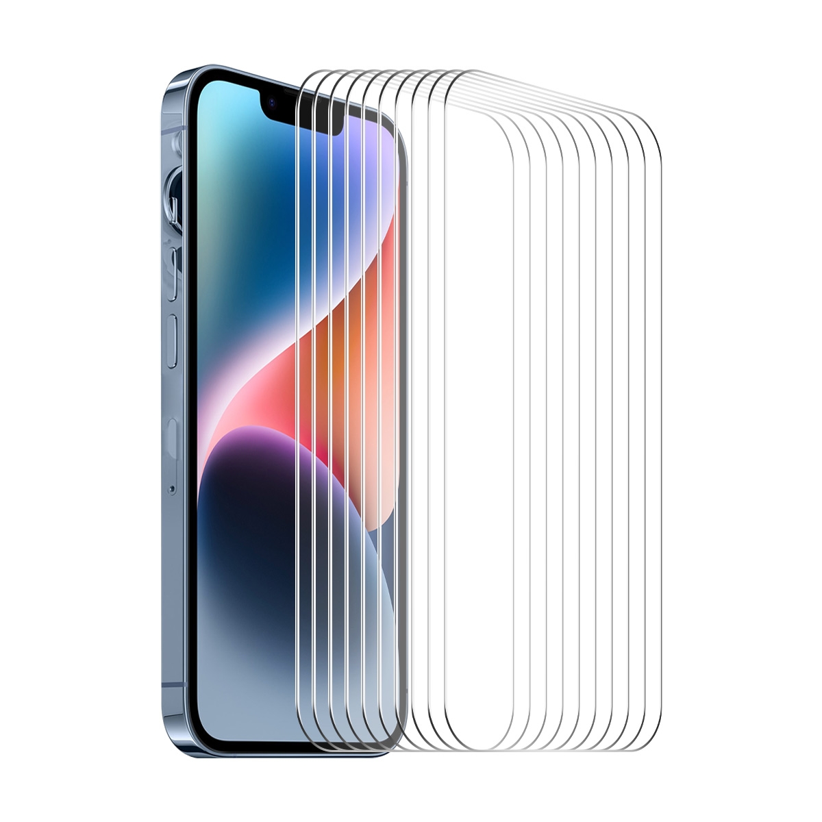 For iPhone 15 10pcs ENKAY 0.26mm 9H 2.5D High Aluminum-silicon Tempered Glass Film - Shopkiz.com