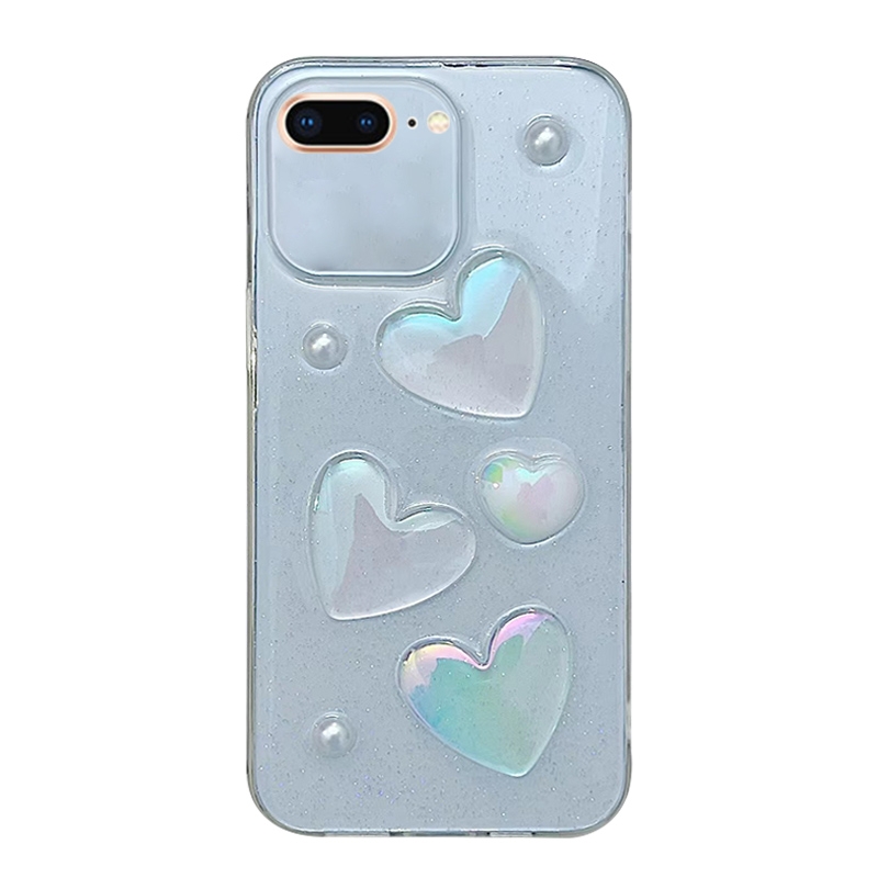 For iPhone7 Plus / 8 Plus Love Epoxy TPU Phone Case(Transparent) - Shopkiz.com