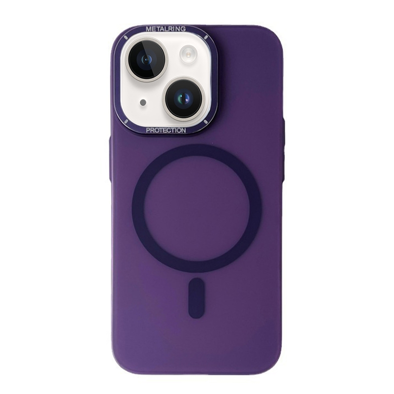 For iPhone 14 Plus Frosted PC MagSafe TPU Phone Case(Purple) - Shopkiz.com