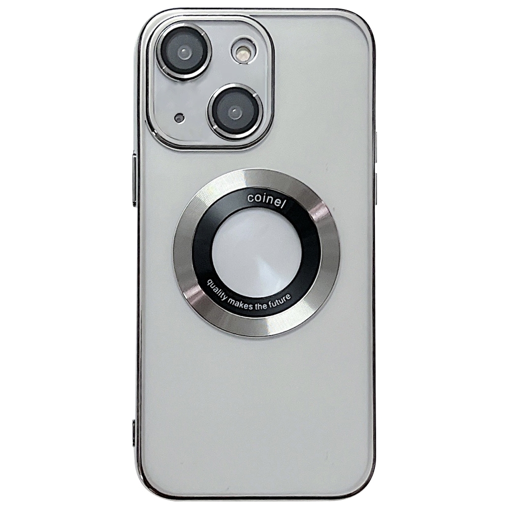 For iPhone 14 Electroplating Magsafe TPU Phone Case(Silver) - Shopkiz.com