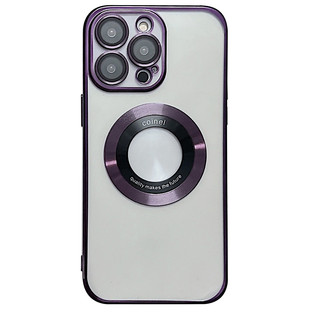 For iPhone 12 Pro Max Electroplating Magsafe TPU Phone Case(Purple) - Shopkiz.com