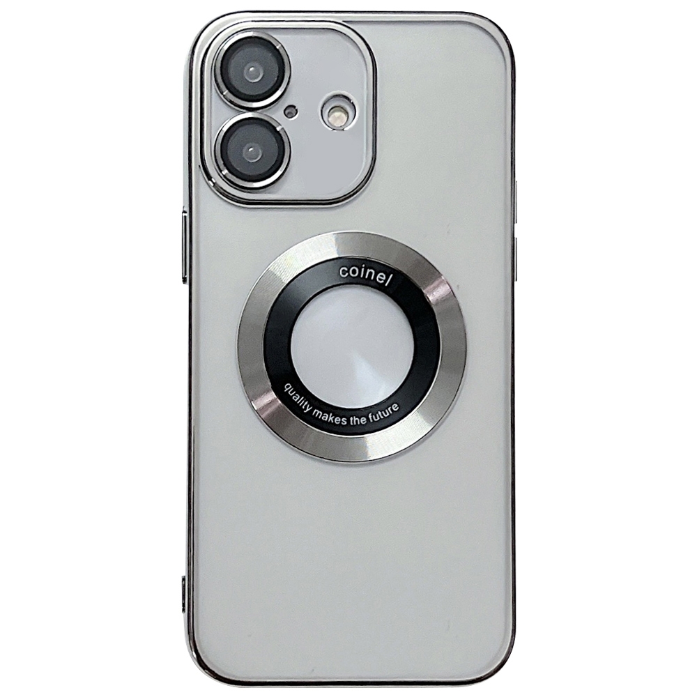 For iPhone 16 Plus Electroplating Magsafe TPU Phone Case(Silver) - Shopkiz.com