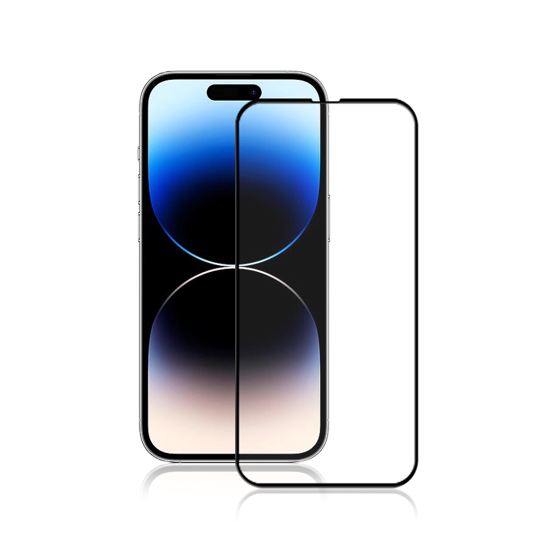 For iPhone 15 Pro 2.5D Full Glue Full Cover Tempered Glass Screen Protector - Shopkiz.com