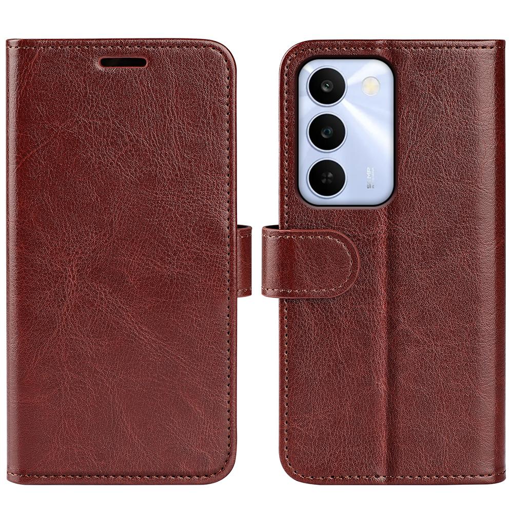 For Realme C100 / C100i / C100x R64 Texture Horizontal Flip Leather Phone Case(Brown) - Shopkiz.com