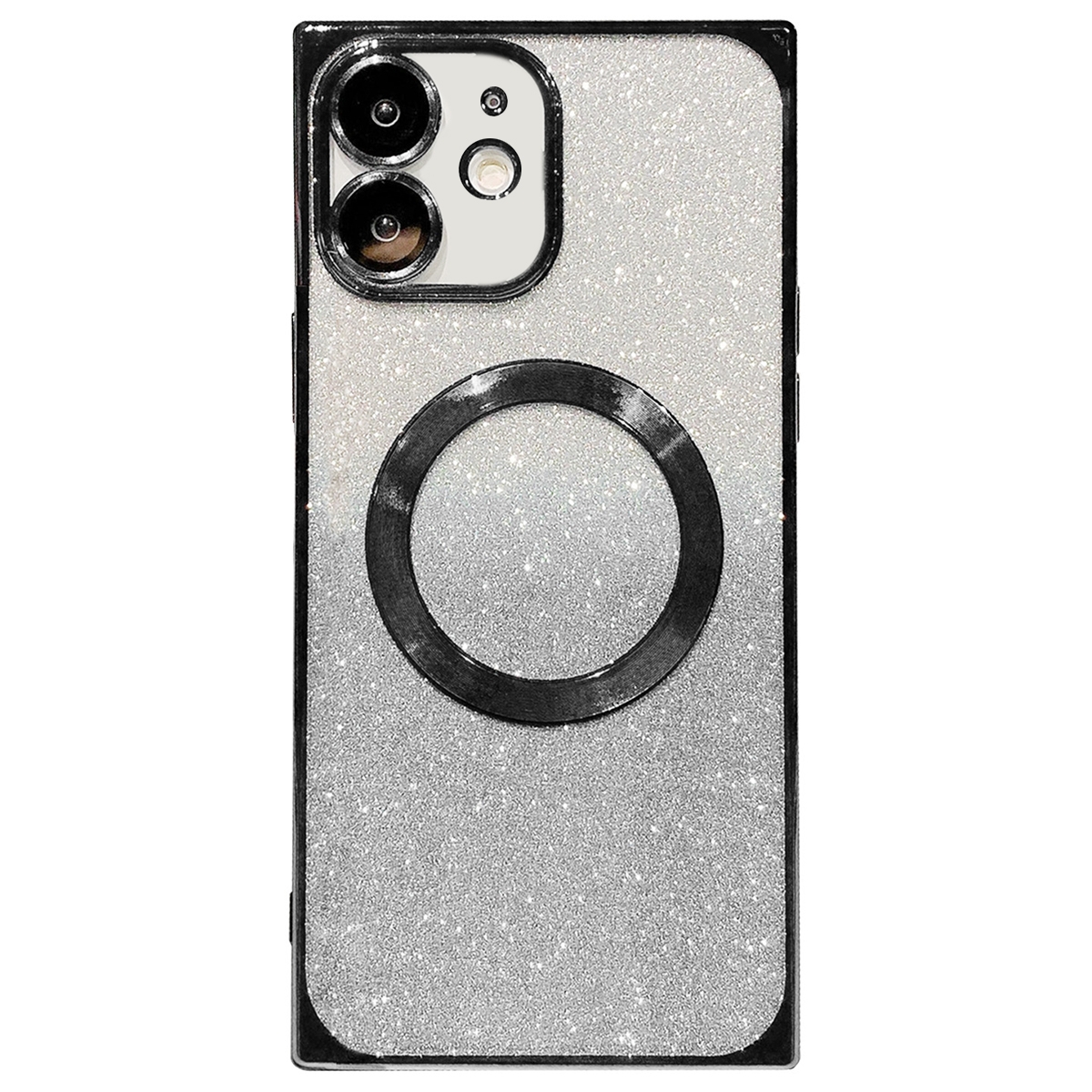For iPhone 11 Square Gradient Magsafe Electroplating TPU Phone Case(Black) - Shopkiz.com