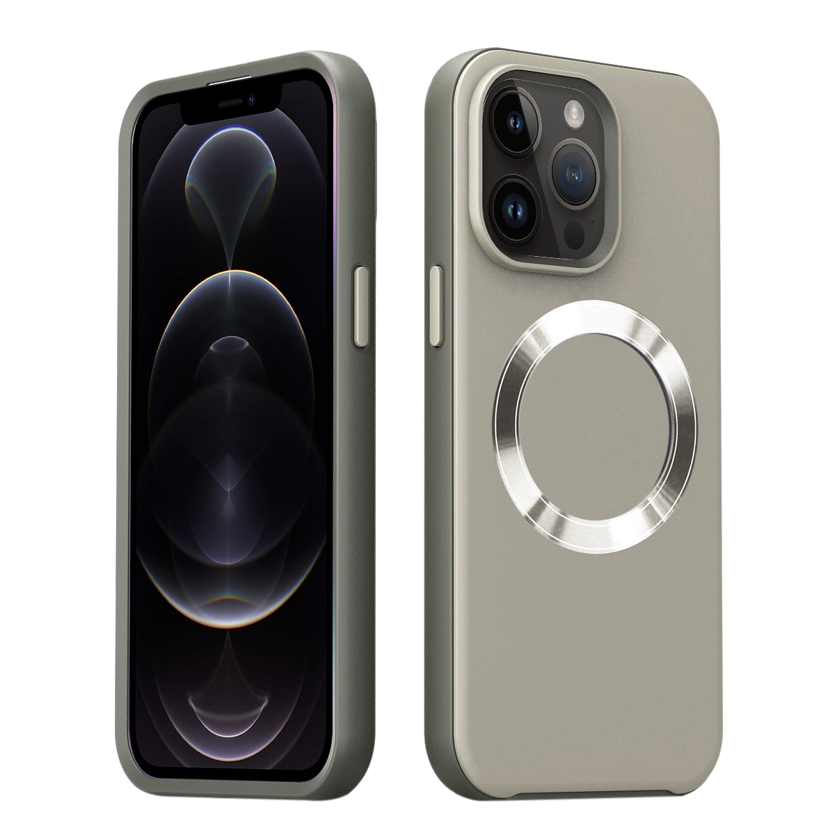 For iPhone 12 Pro CD Pattern Magsafe PC Phone Case(Grey) - Shopkiz.com