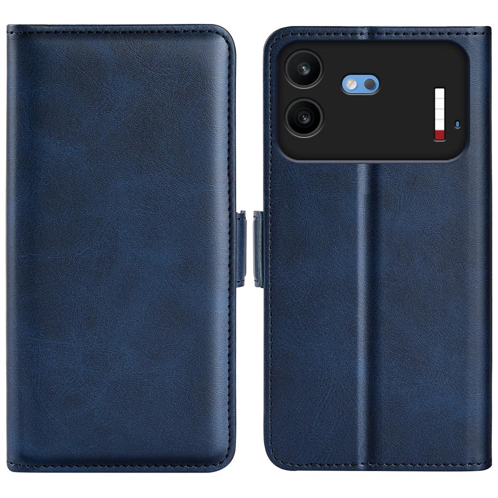 For Nothing Phone 4b Dual-side Magnetic Buckle Horizontal Flip Leather Phone Case(Dark Blue) - Shopkiz.com