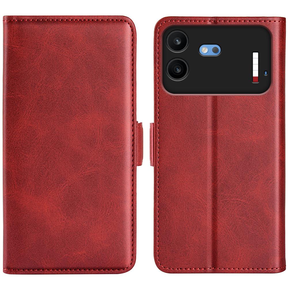 For Nothing Phone 4b Dual-side Magnetic Buckle Horizontal Flip Leather Phone Case(Red) - Shopkiz.com
