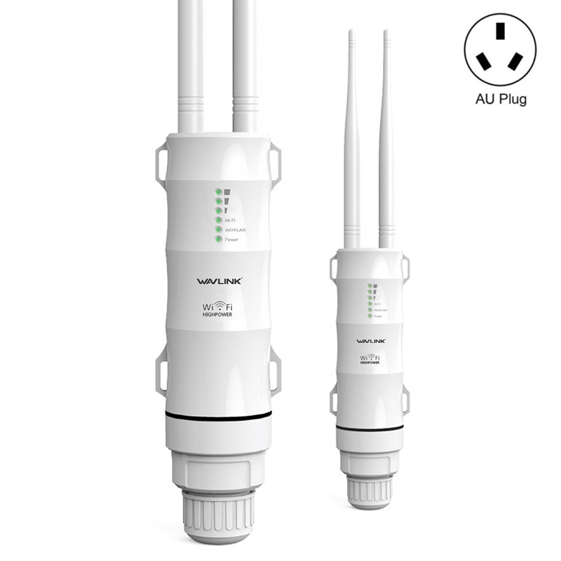 WAVLINK WN570HA1 Weatherproof 2.4+5GHz 600Mbps Outdoor WiFi Range Router Extender, Plug:AU Plug - Shopkiz.com