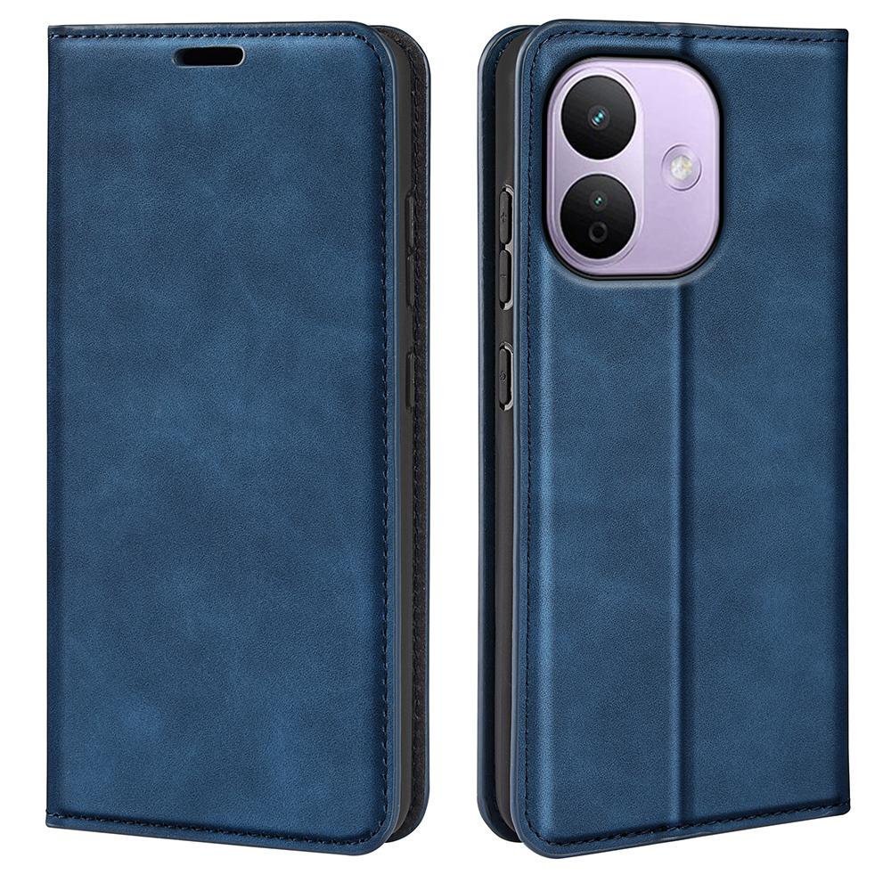 For Redmi Note 17 Pro Max 5G Global 163mm Retro-skin Magnetic Suction Leather Phone Case(Dark Blue) - Shopkiz.com