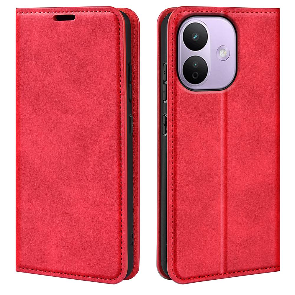 For Redmi Note 17 Pro Max 5G Global 163mm Retro-skin Magnetic Suction Leather Phone Case(Red) - Shopkiz.com