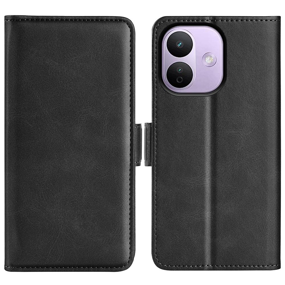For Redmi Note 17 Pro Max 5G Global 163mm Dual-side Magnetic Buckle Horizontal Flip Leather Phone Case(Black) - Shopkiz.com