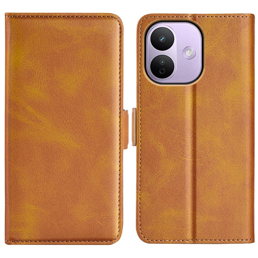For Redmi Note 17 Pro Max 5G Global 163mm Dual-side Magnetic Buckle Horizontal Flip Leather Phone Case(Yellow) - Shopkiz.com